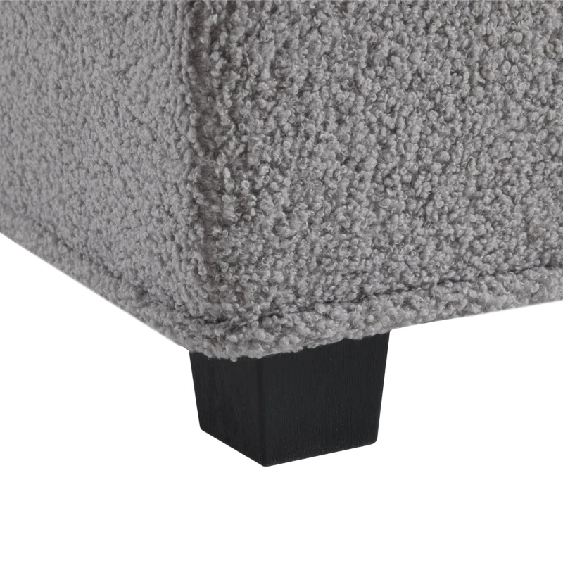 Divano Modulare per Soggiorno in Velluto Teddy, Design Moderno e Combinabile, Massimo Comfort e Seduta Ampia, Poltrone Sofa Divani, Grigio