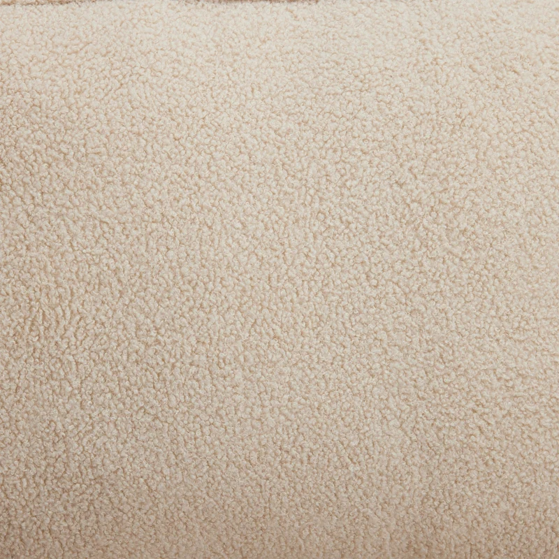 Divano Modulare per Soggiorno in Velluto Teddy, Componibile e Confortevole, Supporta fino a 150 kg, 76x73x76 cm - Poltrone Sofa Divani, Beige