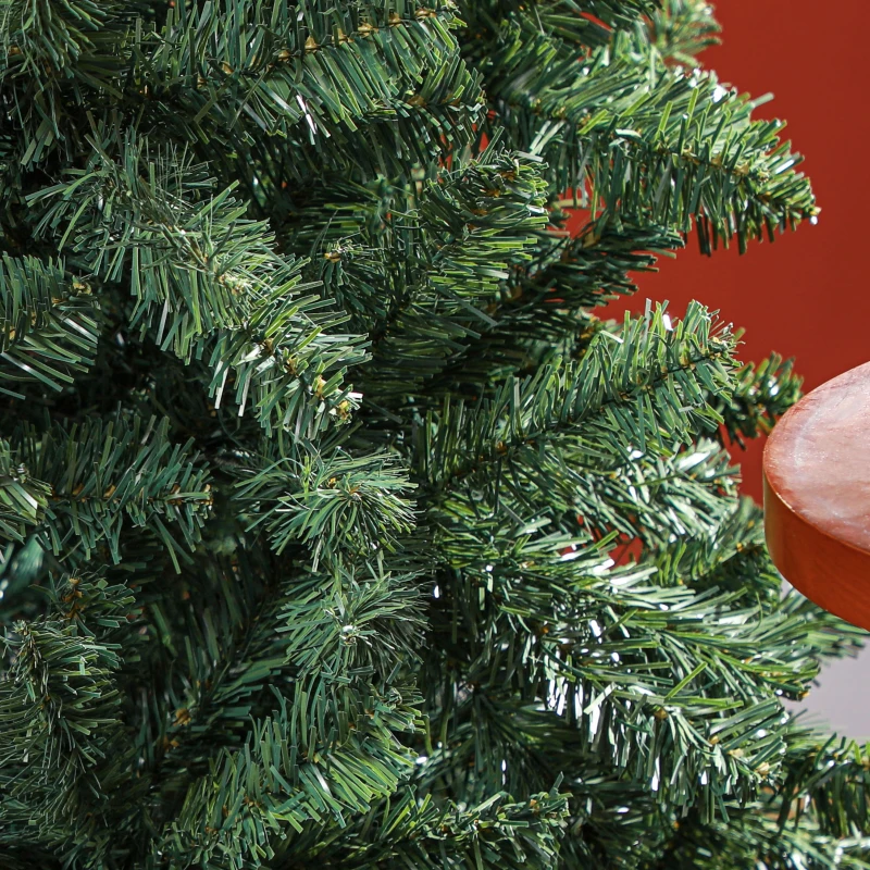 HOMCOM Árvore de Natal Artificial 180 cm com 760 Ramos de Arame de Memória e Base Recolhível Árvore de Natal Verde