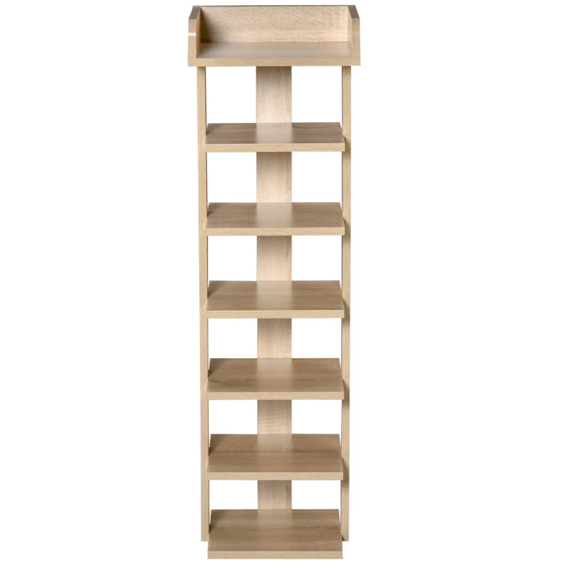 HOMCOM Dulap pentru Pantofi din Lemn 6 pantofi cu Raft de depozitare 32x30x104cm