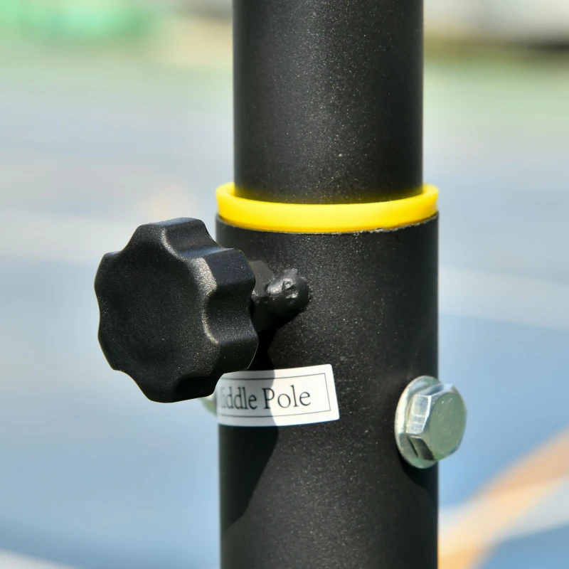 HOMCOM Tabela de Basquetebol para Exterior com Altura Ajustável  206-260 cm Rodas e Base Recarregável Preto