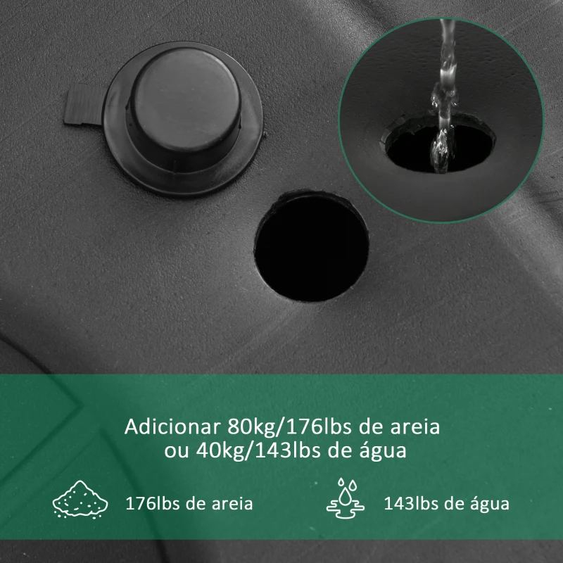 HOMCOM Cesta de Basquetebol com Altura Ajustável 220-365 cm Aro de Basquetebol com Suporte Rodas Base Recarregável Preto