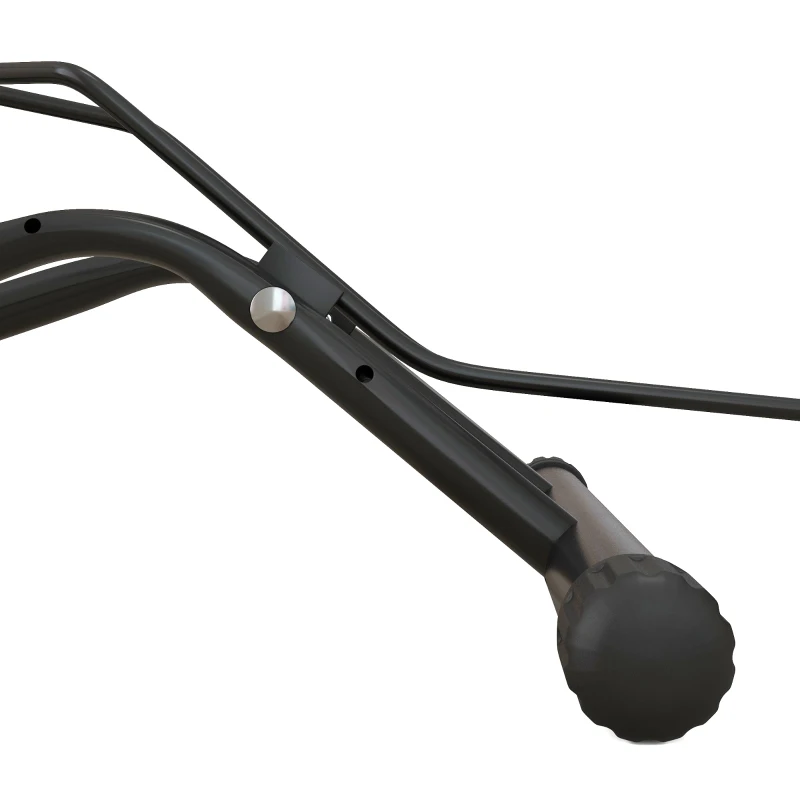 SPORTNOW Cavalet pentru Biciclete pentru Anvelope, Suport de Bicicletă de Podea din Oțel, 59x41x38 cm, Negru