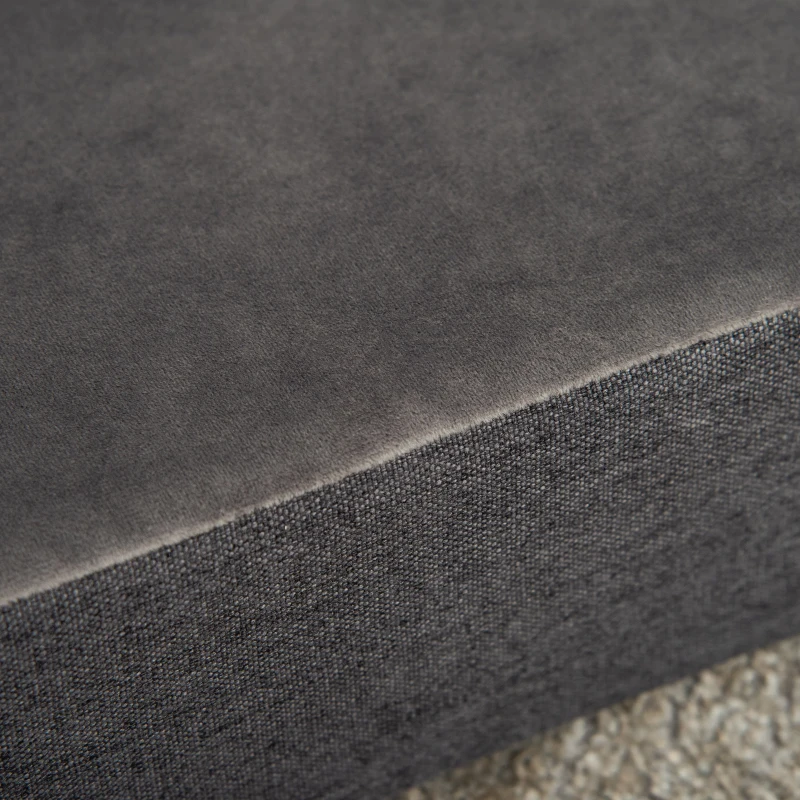 PawHut Cama para Cães Lavável Ortopédica com Almofada e Capa Removível Almofada para Cães de Pelúcia e Espuma Viscoelástica 75x55x20cm Cinza