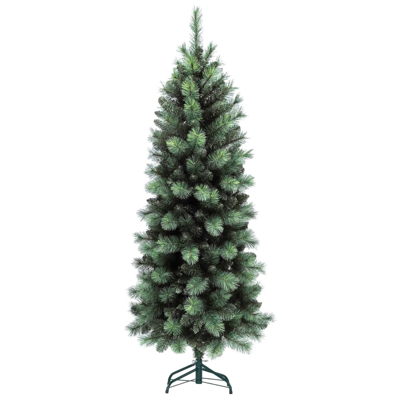 HOMCOM Árvore de Natal 180 cm Árvore de Natal Artificial com 528 Ramos para Interior Verde
