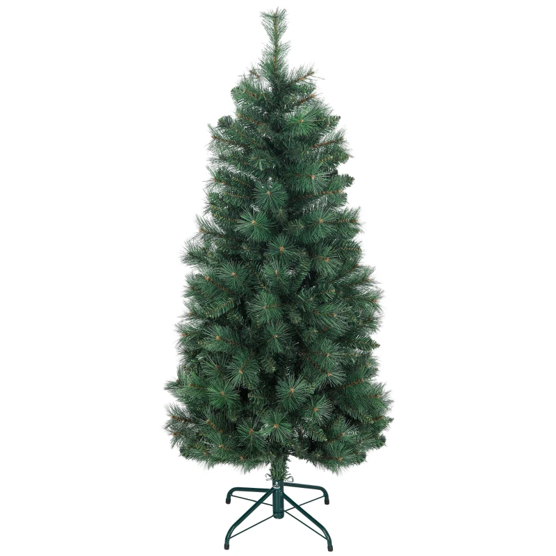 HOMCOM Árvore de Natal 150 cm Árvore de Natal Artificial com 354 Ramos e Suporte de Metal para Interior Verde