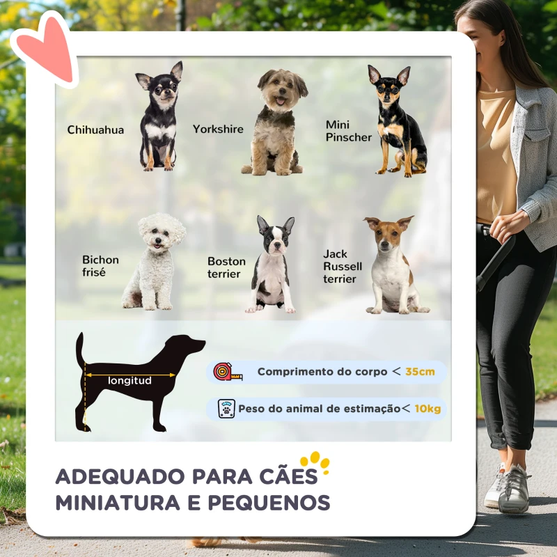 PawHut Carrinho para Animais de Estimação Dobrável Carrinho para Cães e Gatos com Rodas Giratórias Cesto e Suporte para Copos 75x45x97cm Marrom