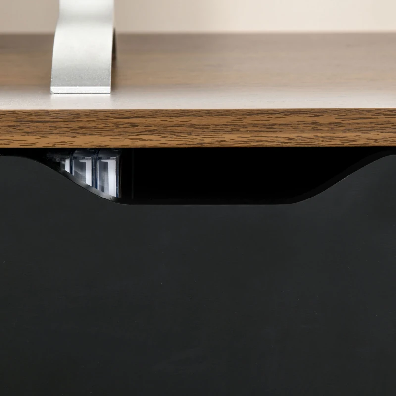 HOMCOM Suporte de TV para TV de 50 "com 2 gavetas e compartimento aberto Estilo Moderno 122x39x46 cm Marrom