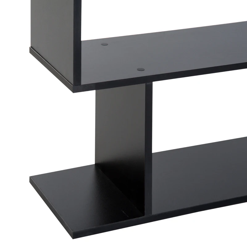 HOMCOM Estante Alto Livraría de 6 Estantes  para Sala de Jantar Desenho Moderno 80x23x192cm Preto