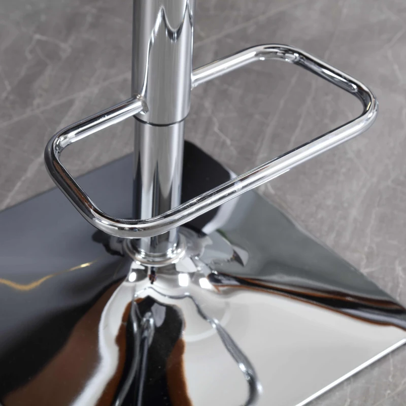 Set of 2 Kitchen Bar Stools with Woven Backs and Silver Base, Height Adjustable Bar Chairs, for Kitchen Island and Pub, 53x51x87 cm, Emerald