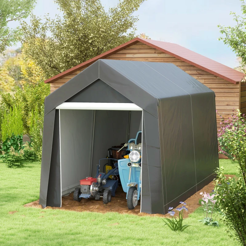 Outsunny Weerbestendige Tuintent, UV-bestendig, Ventilatieraam, Stalen Frame, 210x360x235 cm, Donkergrijs(m-2)