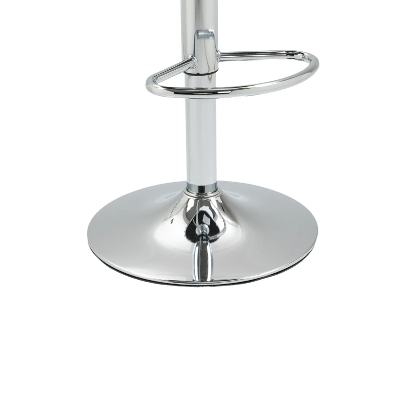 Set of 2 Adjustable Kitchen Bar Stools with Back and Footrest, 360° Swivel Velvet Bar Chairs with Silver Legs, 54x46x97 cm, Gray