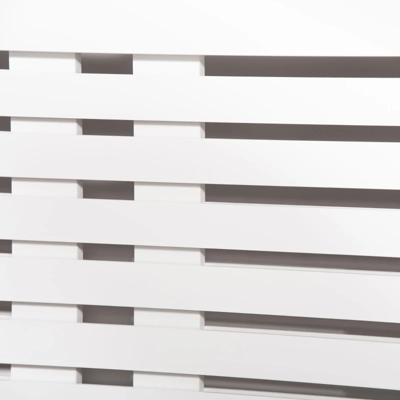 HOMCOM Mobile Copricalorifero Larghezza Regolabile e Mensola Superiore in MDF e Legno, 140-202x19x82.5cm, Bianco