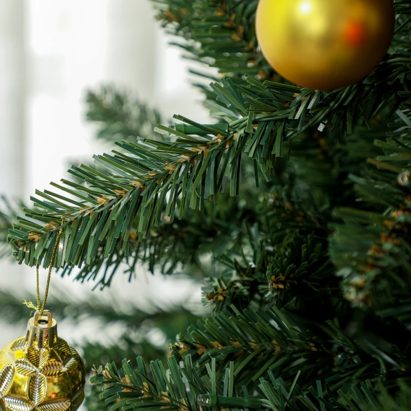 HOMCOM Árvore de Natal Artificial 180 cm com 310 Luzes LED 872 Ramos e Suporte de Metal Árvore Natalina para Interior Verde