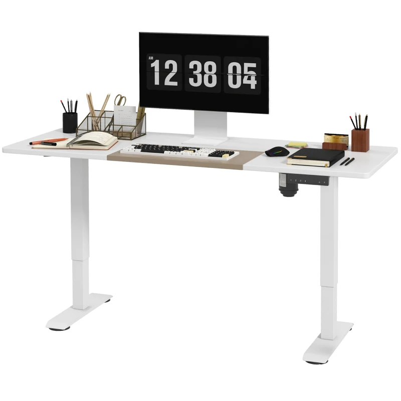 Vinsetto 72-116cm Adjustable Electric Standing Desk, with LED Display - White