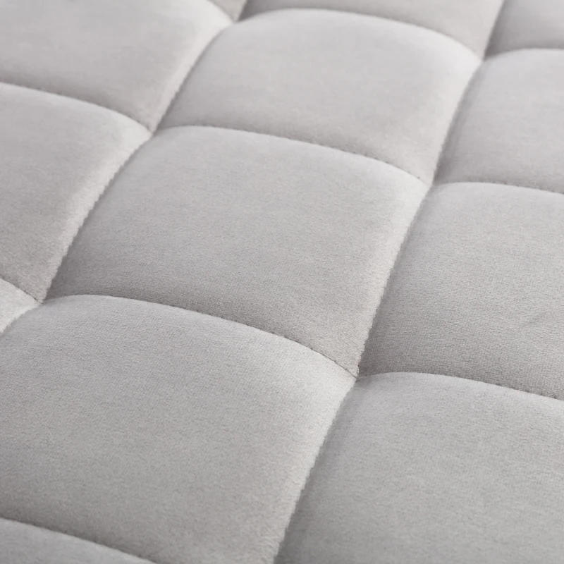 Moderne minimalistische Aufbewahrungshocker mit goldenen Metallbeinen, gepolsterte Samtbank, für Schlafzimmer, Wohnzimmer, Eingangshalle, Dunkelgrau