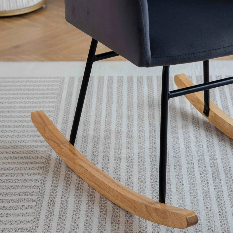 Comfy Chairs with Footstool and Adjustable Manual Swivel Base, Swivel Recliner Armchair for Living Room, 56.5x44x84 cm, Grey