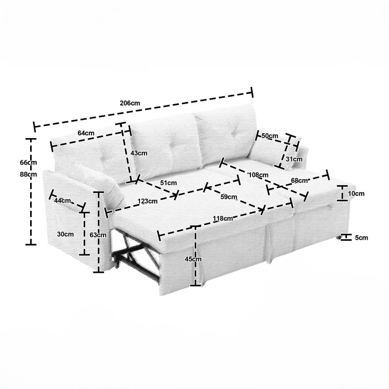 Canapé en velours en forme de L, canapé-lit convertible extensible avec sièges de rangement, Gris clair