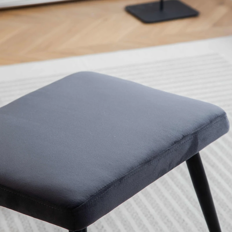 Comfy Chairs with Footstool and Adjustable Manual Swivel Base, Swivel Recliner Armchair for Living Room, 56.5x44x84 cm, Grey