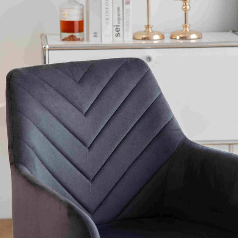 Comfy Chairs with Footstool and Adjustable Manual Swivel Base, Swivel Recliner Armchair for Living Room, 56.5x44x84 cm, Grey