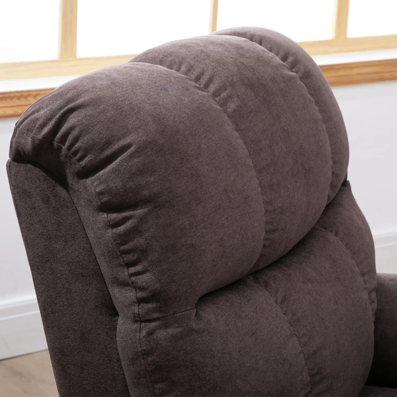 HOMCOM Massagestoel met opstaan hulp, relaxstoel met opstaan hulp, inclusief afstandsbediening, USB-interface, bruin