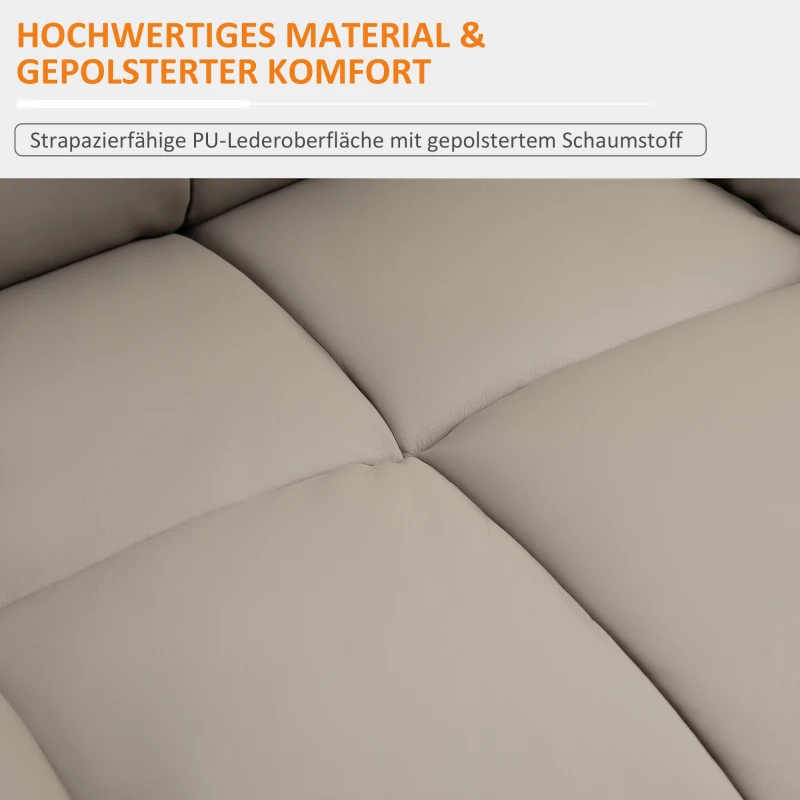 HOMCOM Elektrisch Massagesessel Fernsehsessel mit Liegefunktion 8 Massagepunkte Grau 94 x 99 x 99 cm