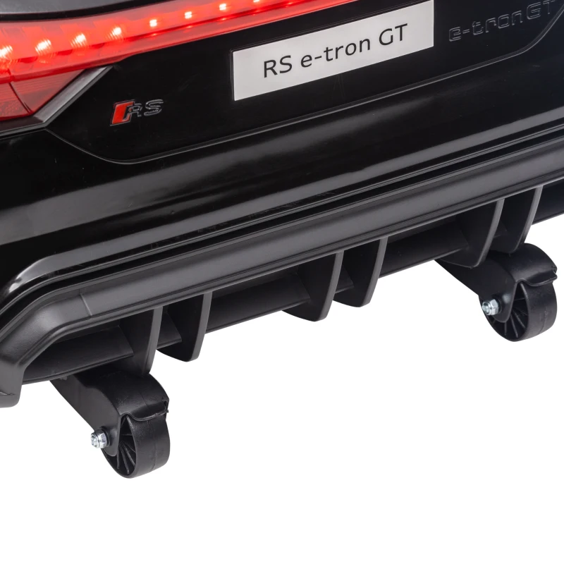 HOMCOM Kinderauto, Elektroauto, Audi-lizenziert, mit Sicherheitsgurt, Fernbedienung, Licht, schwarz, 103 x 58 x 41cm