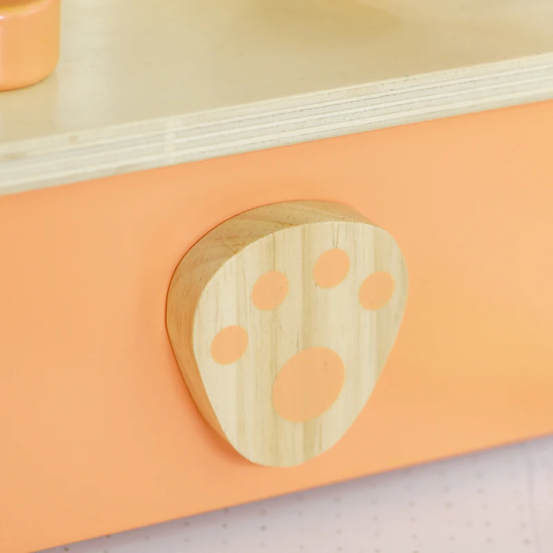 AIYAPLAY Bucătărie Jucărie pentru Copii 3-5 Ani, Mini Bucătărie cu Plită și 12 Accesorii, 31,5x23,5x25 cm, Multicoloră