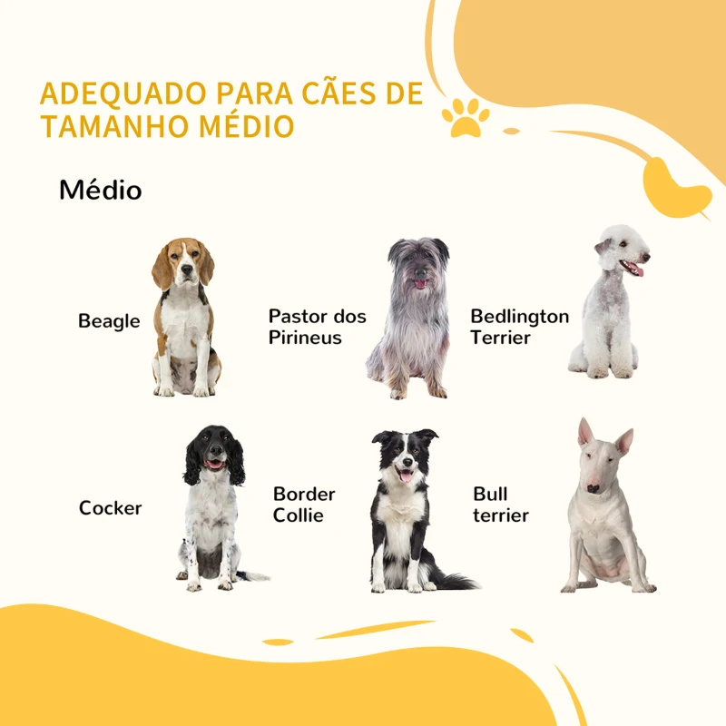 PawHut Barreira para Cães de Aço Barreira de Segurança para Animais de Estimação Dobrável de 3 Painéis Duplo Fechamento 206x90 cm Preto