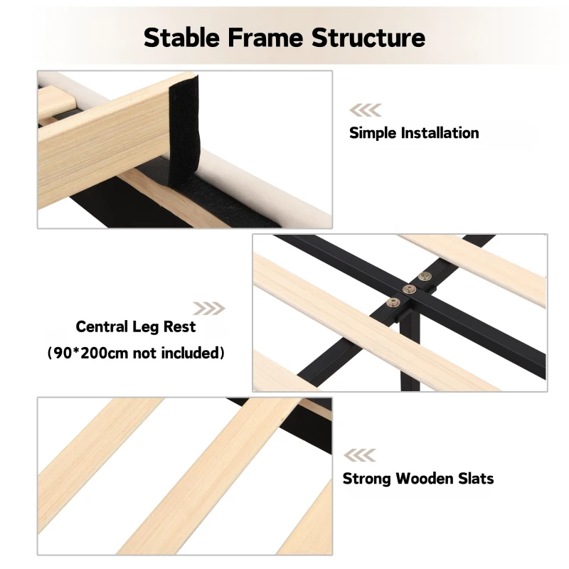 King Size Velvet Upholstered Bed with Golden Iron Legs, Shell-Like Headboard, Adjustable Height, Wooden Slatted Frame, 155x205X120 cm, Beige