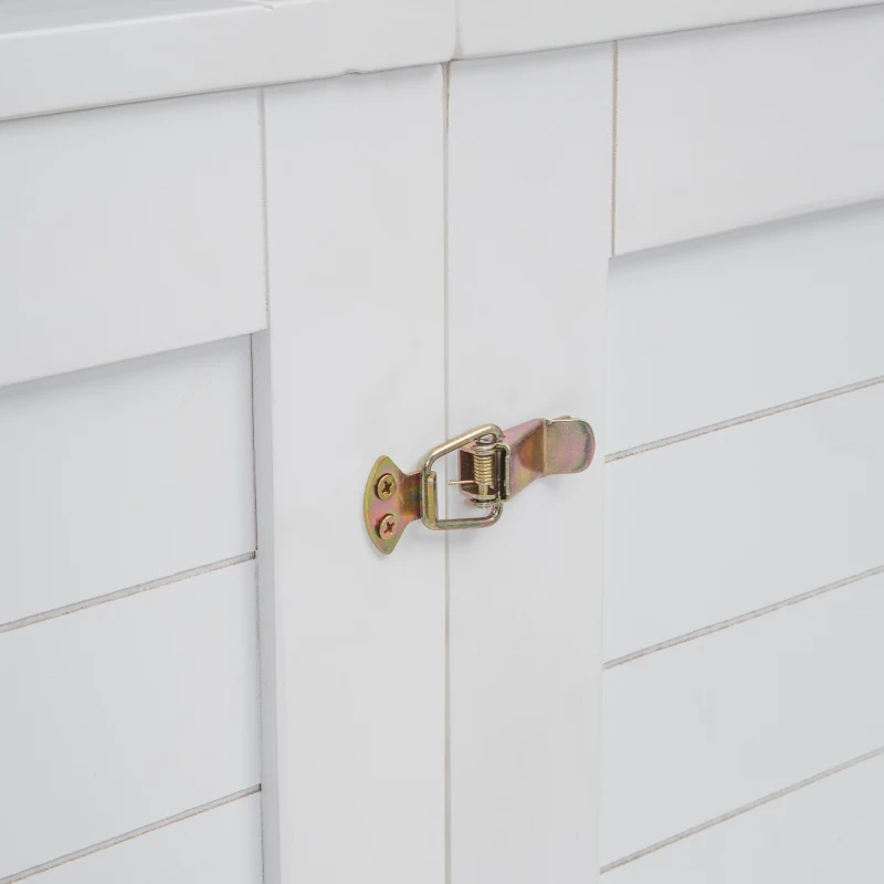 Double Murphy Bed with Foldable Shelves and Storage Drawers, Ideal for Home and Bedroom Furniture, 142x200x98 cm, White