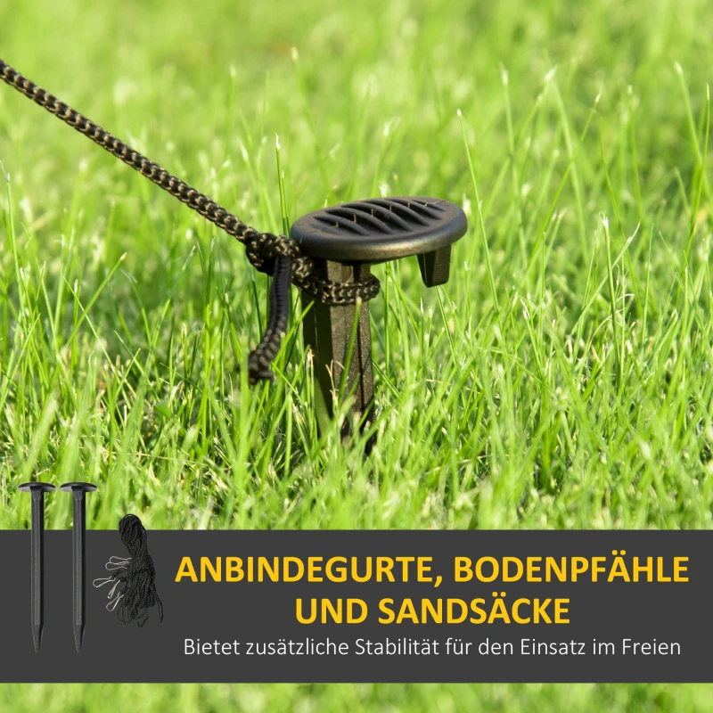 Outsunny Kerstman, 1,84 m groot, met LED-Verlichting, Zelfopblazende Tuindecoratie