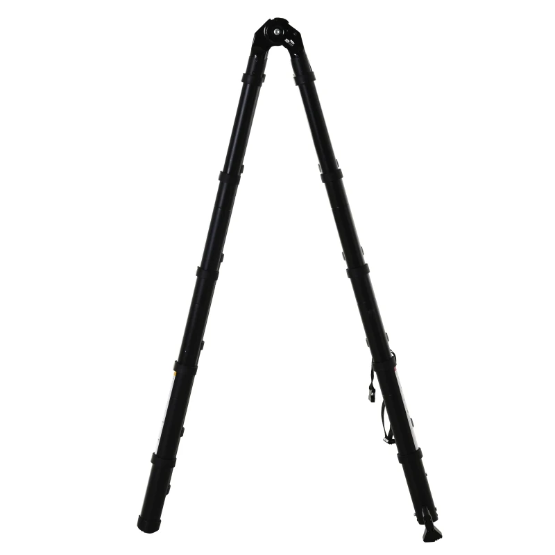 DURHAND Scară Telescopică Pliabilă cu 10 Trepte, Scară Extensibilă din Aluminiu și Metal, 320x67x7 cm, Neagră