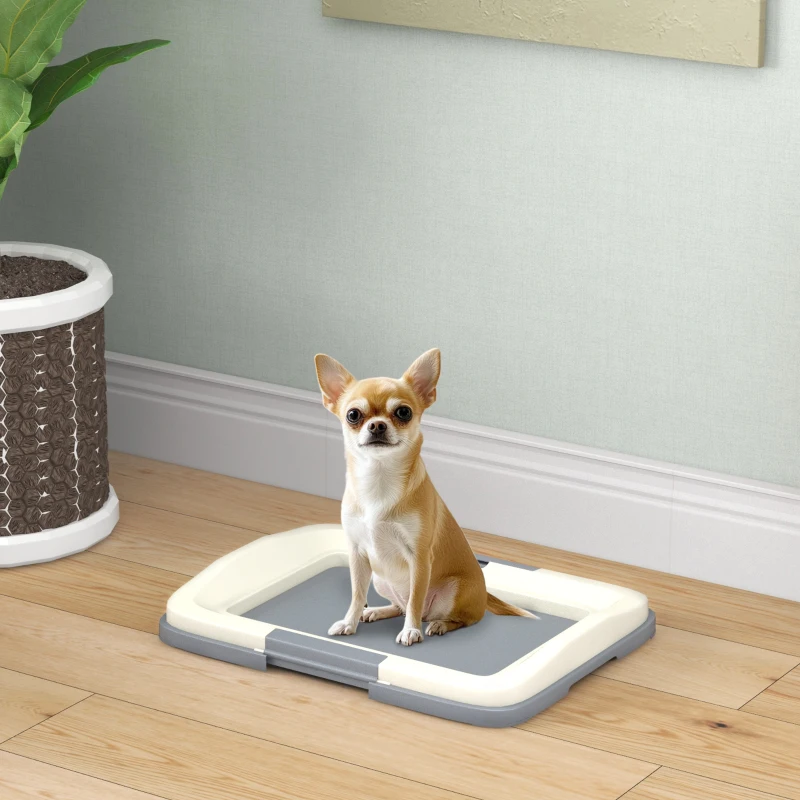 PawHut Dog Toilet Tray for Training Dogs, Dog Litter Tray for Indoor, Outdoor, 47 x 34 x 6cm