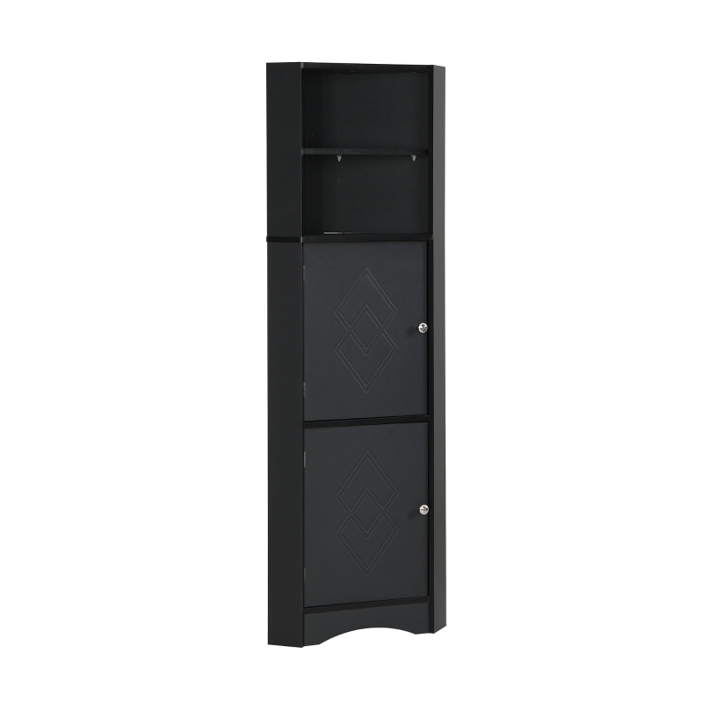 Eckschrank 36,5x36,5x155 cm Schwarz