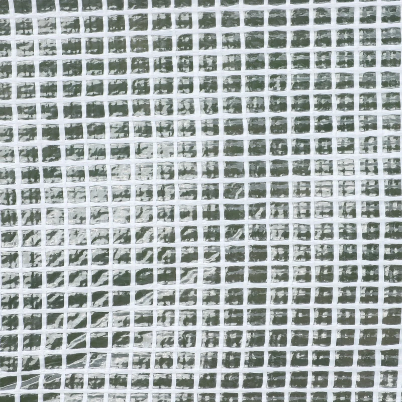 Outsunny Estufa tipo Túnel 2x3x2 m Estufa de Exterior com 4 Janelas de Malha e Porta com Fecho de Correr Estufa para Cultivos Anti UV Branco