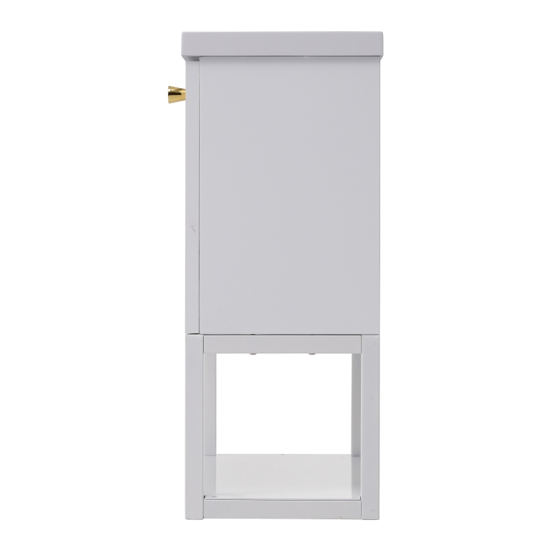 Badezimmer-Waschbecken mit Unterschrank, 39 cm, hängend, platzsparend, Einfach zu Montieren, Ideal für Kleine Gäste-WCs, Weiß