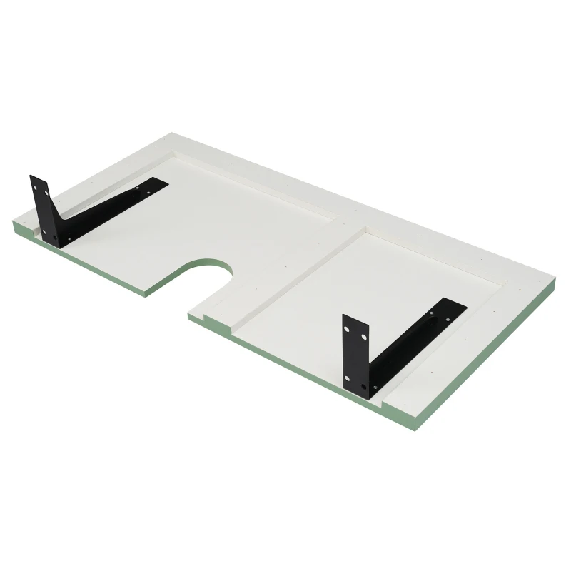 Badmöbel-Set mit Waschbecken, 90,5 cm, 1 Schublade, wasserdicht und langlebig, Soft-Close, einfach zu montieren, 90,5×46,3×37 cm, Grün