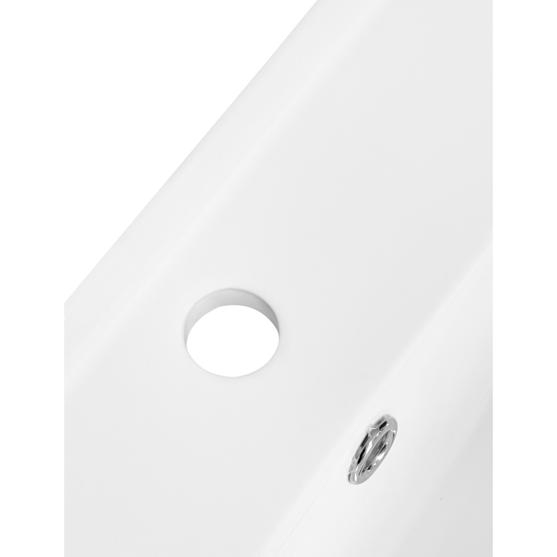 Meuble sous-lavabo suspendu 75,6 cm de longeur, avec lavabo en céramique, tiroirs, design moderne, veinure de bois brun, étanche, Marron