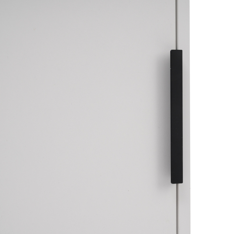 Meuble de salle de bain avec compartiments de rangement, étagères réglables, fixation murale, 30×30×120 cm,Blanc+Noir