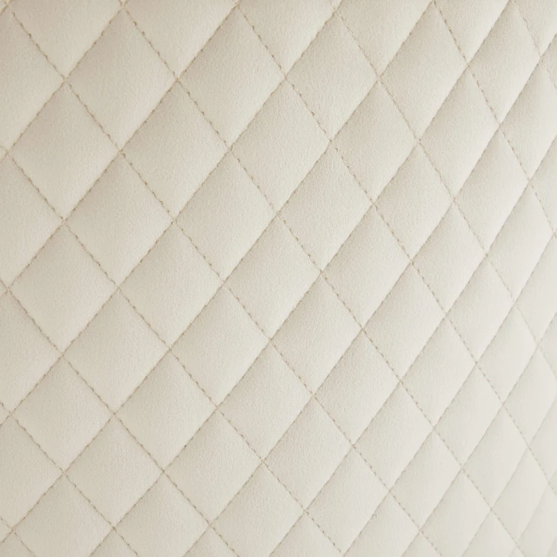 Set di 2 sedie imbottite per sala da Pranzo in Velluto, Design con Cucitura Bottoni, 50x46x91 cm, Beige