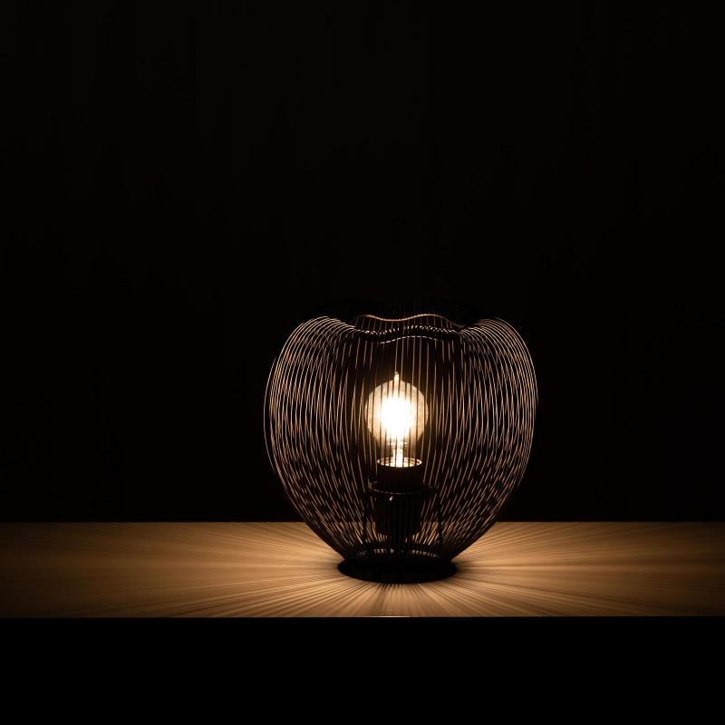 STONES Lampada da tavolo in metallo verniciato, Nero