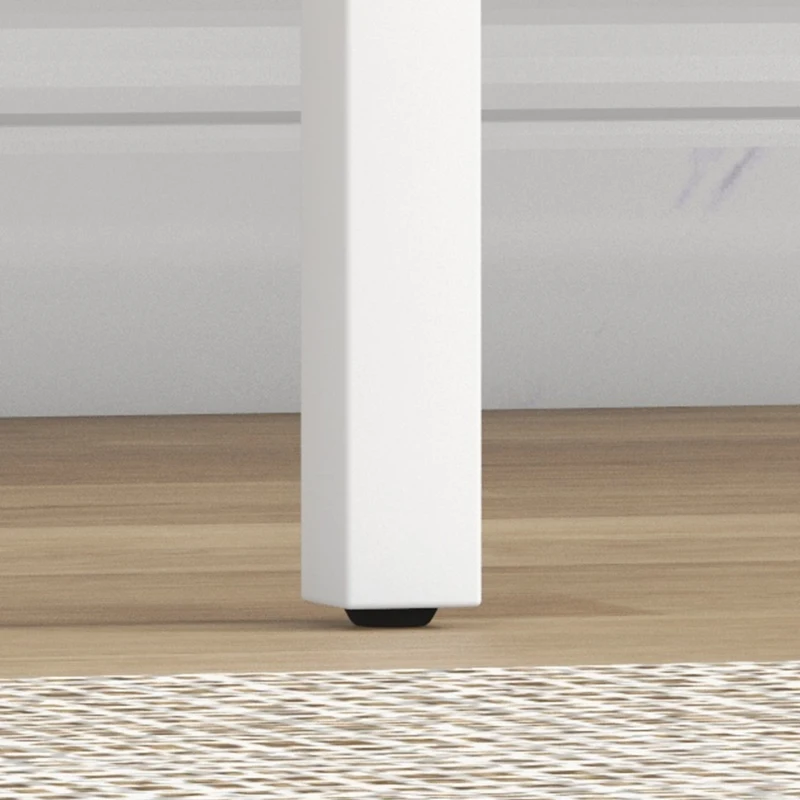 HOMCOM Secretária Moderna Mesa de Escritório com 2 Gavetas e Prateleira Mesa de Estudo 106x51,5x102,5 cm Branco e Carvalho