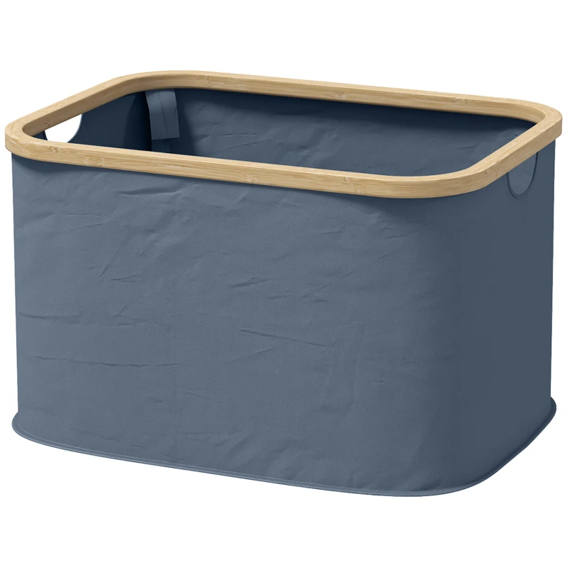 HOMCOM Cesto para Roupa Dobrável Cesto para Roupa Suja 36 L para Casa de Banho Dormitório Lavandaria 44,3x33,3x26,5 cm Cinza