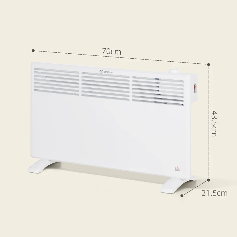 HOMCOM 1500W Convector Heater - White