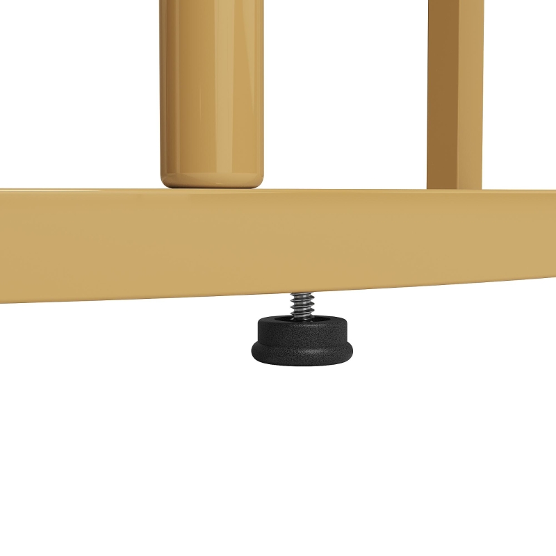 Masă cu picioare din metal, marmură modernă, structură metalică stabilă, pentru 4-6 persoane, 138,9×80×75 cm, Alb+Auriu