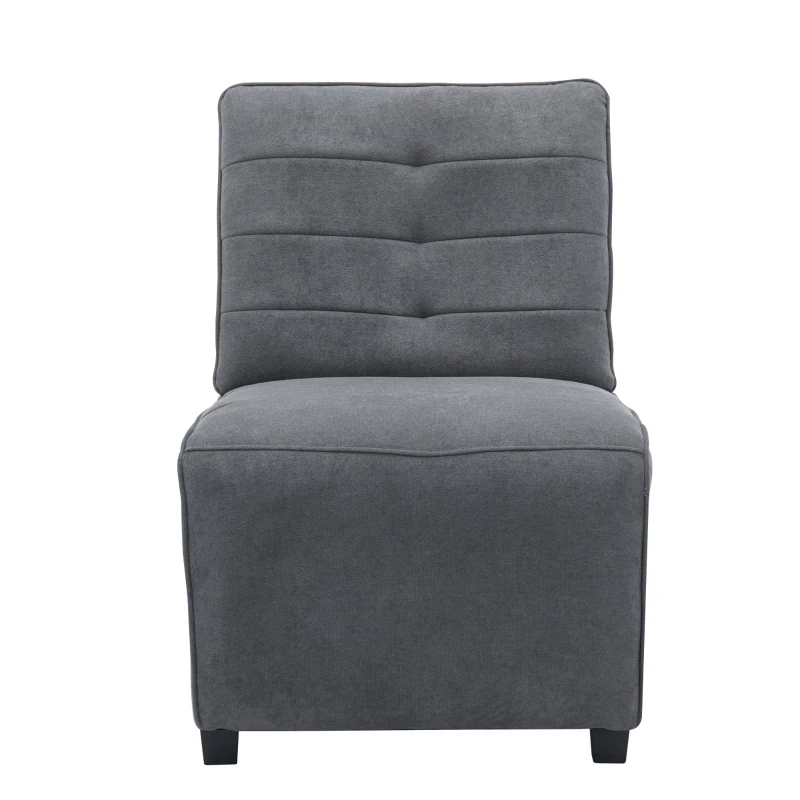 Sedia multifunzionale per il tempo libero, poltrona singola, combinabile in divano per più persone, 62×90×83,5 cm, Grigio