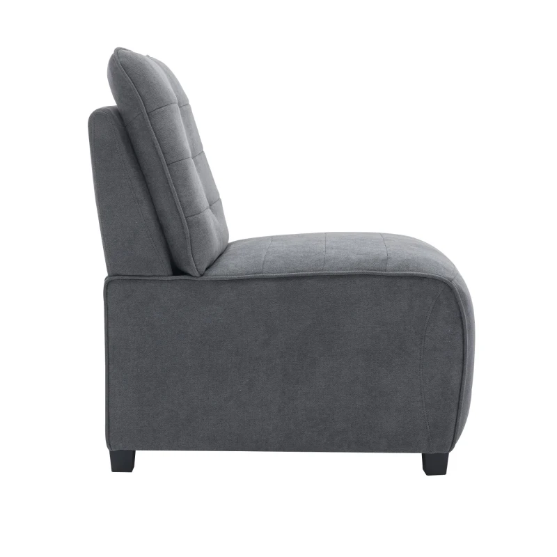 Sedia multifunzionale per il tempo libero, poltrona singola, combinabile in divano per più persone, 62×90×83,5 cm, Grigio