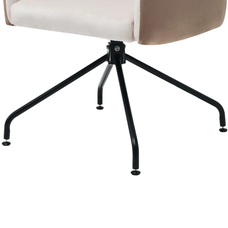 Chaise de salle à manger en velours, design moderne, accoudoirs amovibles, ergonomique, montage facile,Beige