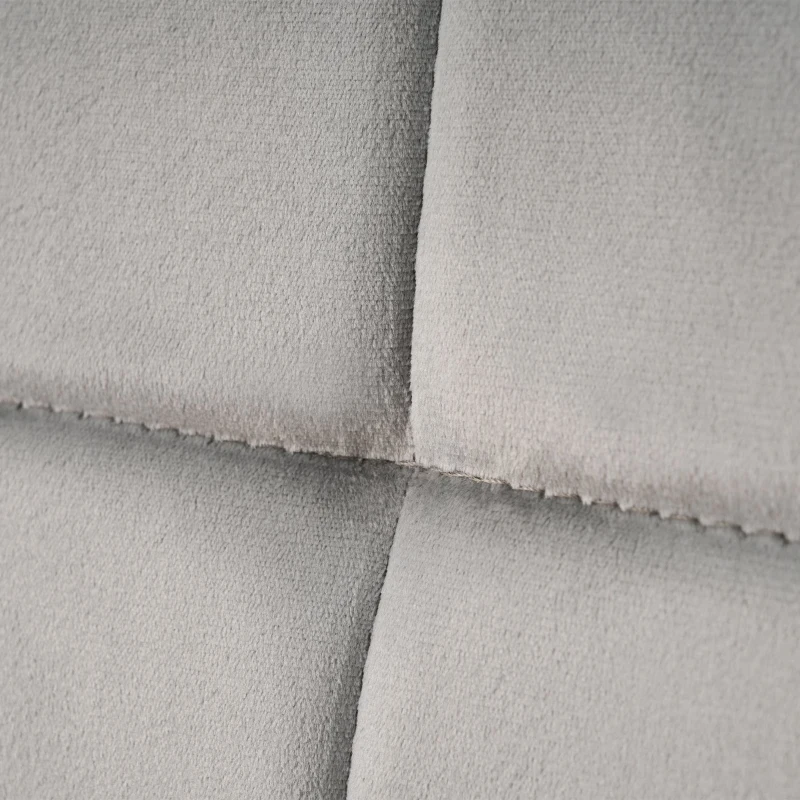 Esszimmerstuhl in Samtoptik mit abnehmbaren Armlehnen, ergonomischem Design und einfacher Montage, 1er-Set, Grau